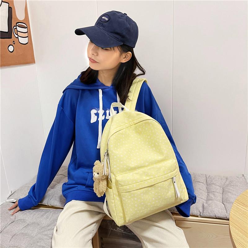 

Backpack Ladies Simple Large-capacity Korean Casual Junior High School Students College Schoolbag, Black
