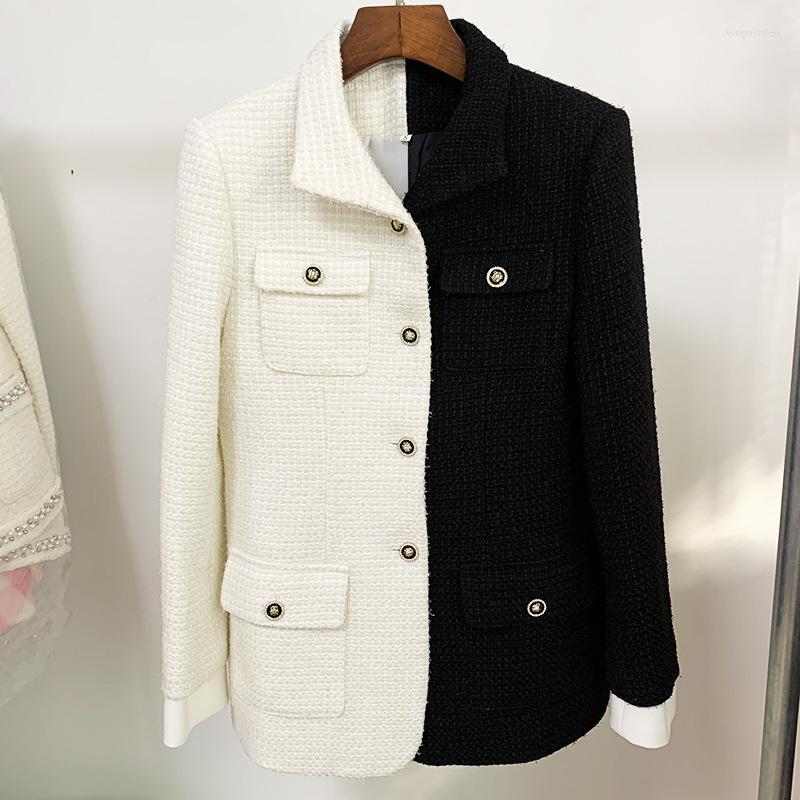 

Women' Suits & Blazers Women Elegant Woolen Coat Jacket, Black
