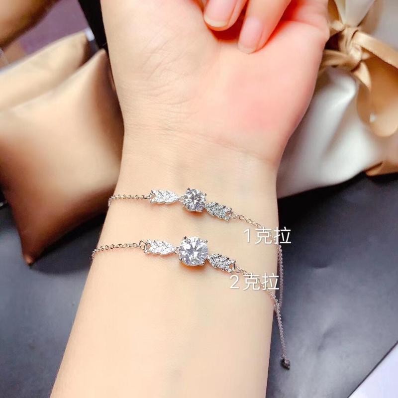 

Tennis 1ct Moissanite Bracelet Round Stones Shinier Than Diamonds Genuine 925 Silver GRA Certificate Women's Birthday GiftsTennis