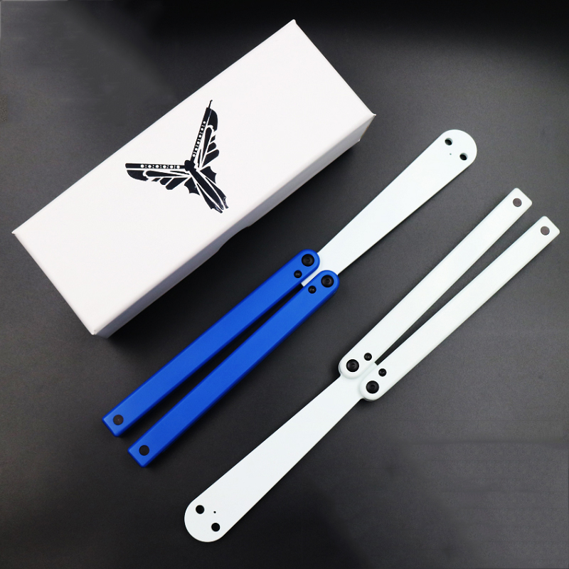 

Squiddy POM Plastic Balisong Trainer Butterfly Training Knife CNC Processing Folding Knife Jackknife EDC Stress Reliever Tool Toy
