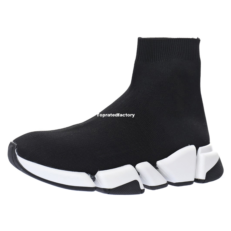 

Speed Stretch Knit Mid Sneakers 2.0 for Men Luxury Runner Sports Shoe Mens Designer Sock Running Shoes Womens Socks Boots Women Sport Boot in Black White, 5 35-45