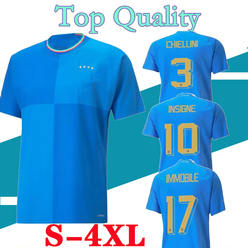 

S-4XL 2022 italia Italys BASTONI soccer jerseys Italie INSIGNE VERRATTI JORGINHO maillots foot IMMOBILE BELOTTI BERARDI CHIESA BARELLA Football shirts, 22/23 home