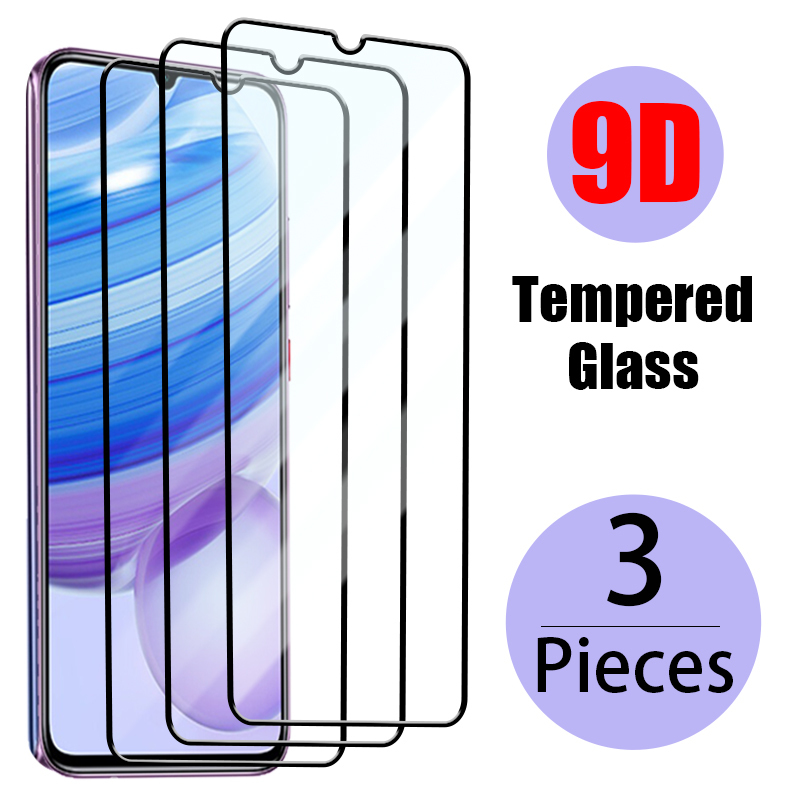 

3PCS Full Cover Protective Glass for Xiaomi Redmi 9 9A 9C 9T 8A 7A 6A 6 Screen Protector Note 9 7 8 Pro 9S 8T 10