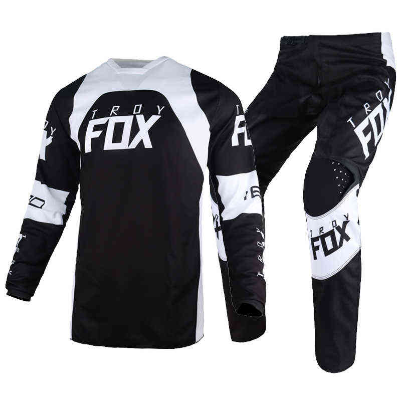 

Cycling Suit Motocross Racing Gear Set 180/360 Trice Lux Jersey Pants Combo Mtb Mx Atv Dirt Bike Kits Offroad Black Mens 2T3Y, White