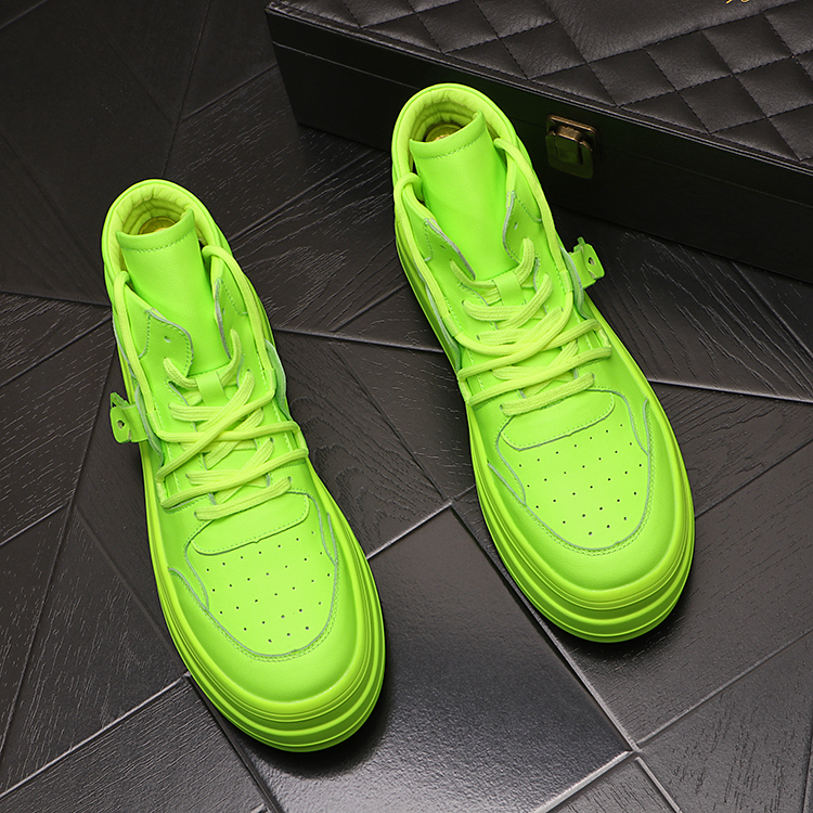 

Italy Classic Business Wedding Dress Party Shoes Fashion Green Breathable Lace Up Sport Causal Flats Sneakers Round Toe Thick Bottom Leisure Walking Boots N55