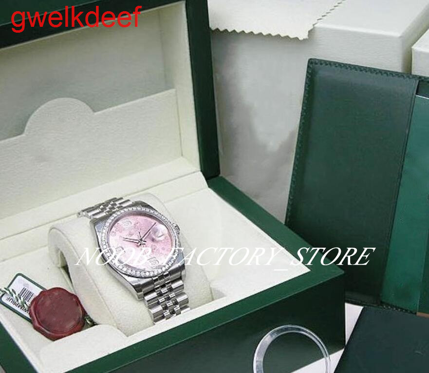 

Women's Watch Factory 2813 Automatic Movement 36MM WOMENS PINK FLOWER 116244 Drs Christmas Gift with original box Diving Watch, 01