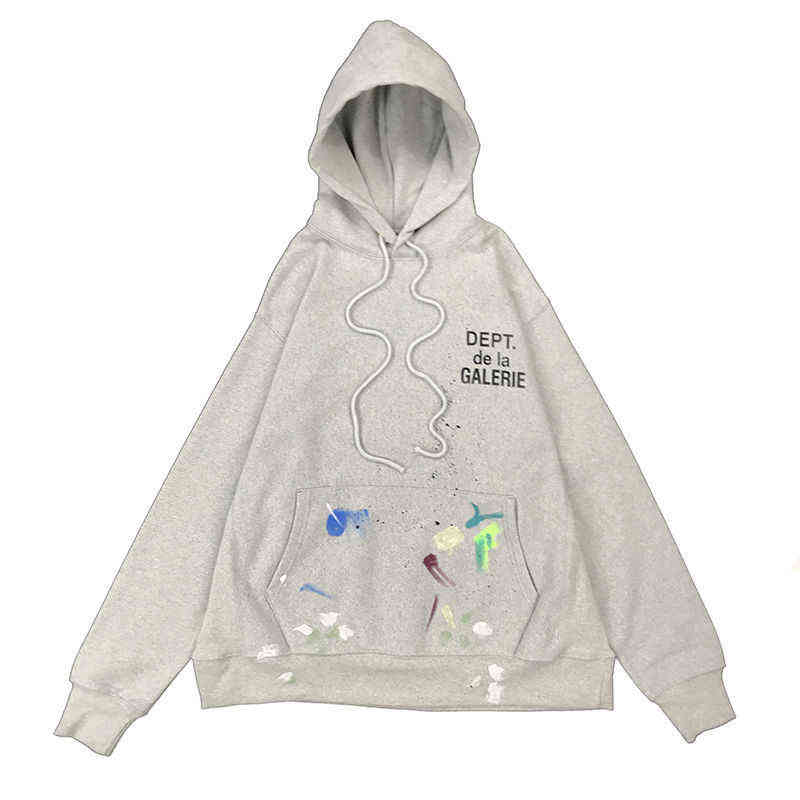 

Designer Hoodies Fashion Galleryes Mens Hand Painted Graffiti Splash Ink Lettered Printed Men' Lovers' Hooded Sweater, Black