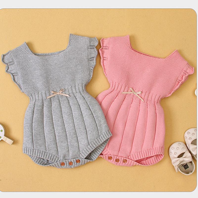 

Jumpsuits Autumn Baby Boy Girls Triangle Rompers Infant Romper Born Girl Clothes Sleeve Knitting ClothesJumpsuits JumpsuitsJumpsuits, 82w265 light pink