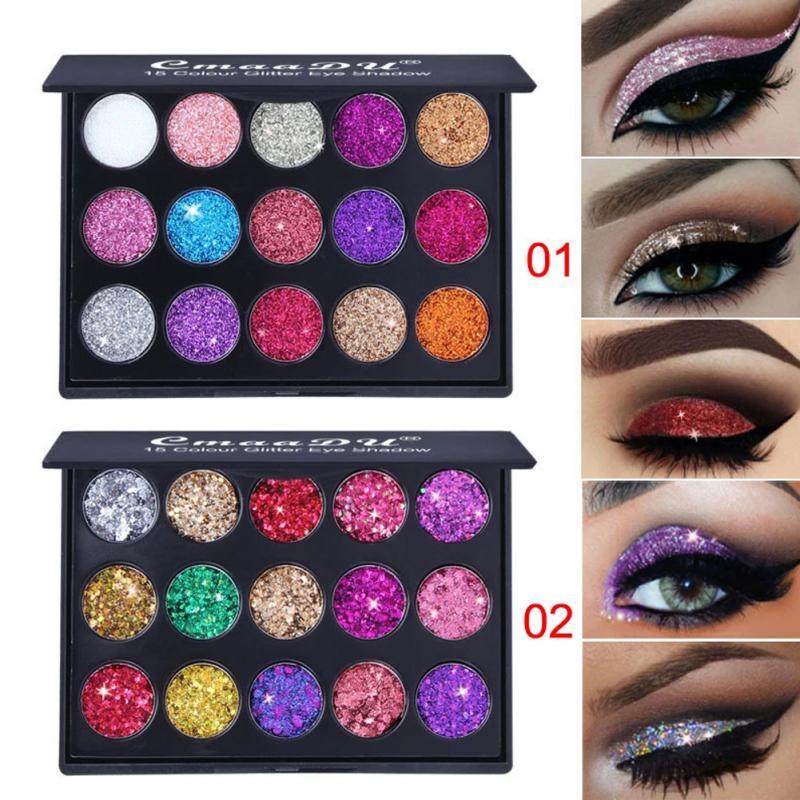 

Eye Shadow Color Diamond Sequin Glitter Pallete Professional Makeup Palette Long-lasting Make Up Pearl Eyeshadow PaletteEye, 01
