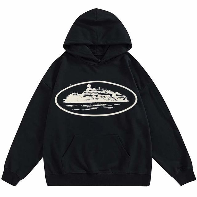 

Men's Hoodies Sweatshirts s Print Black Hoodie Aesthetic Kawaii Men Vintage Punk Grunge Loose Top High Street Unisex Sweatshirt Y2k Clothe