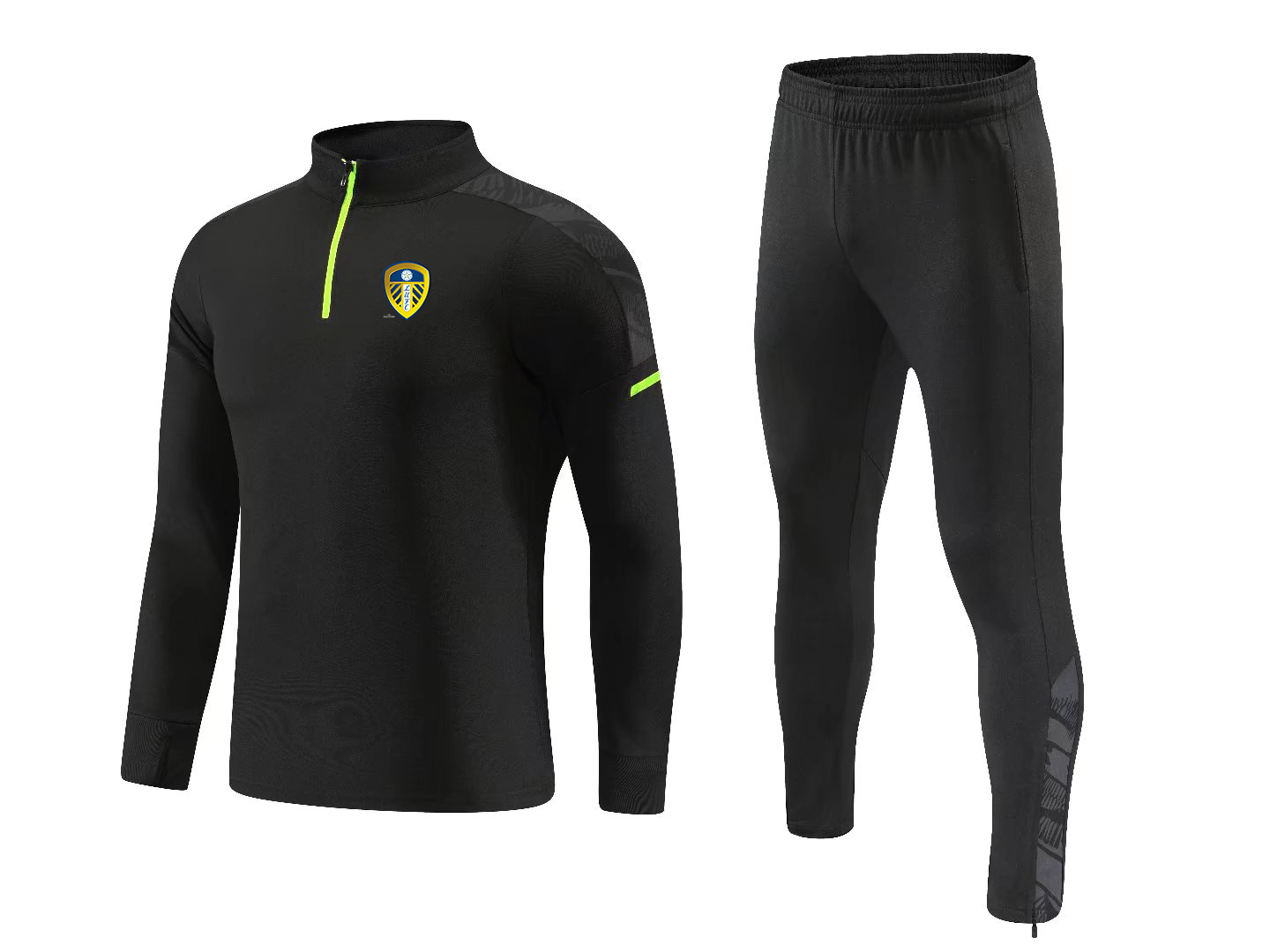 

Leeds United F.C. Men's Tracksuits Outdoor high-quality training suits adults half-zippered breathable light sports suits fans version, No 4