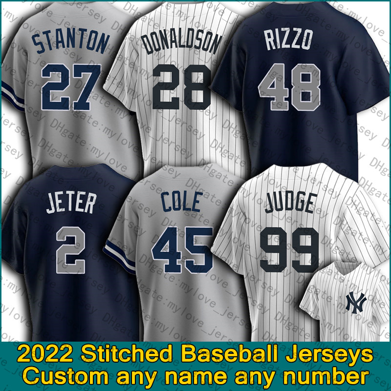 

99 Aaron Judge Jersey Yankees Anthony Rizzo New York''Derek Jeter Joey Gallo Giancarlo Stanton Gerrit Cole DJ LeMahieu Gleyber Torres Josh Donaldson Babe Ruth Mantle, Woman custom jersey (yj)