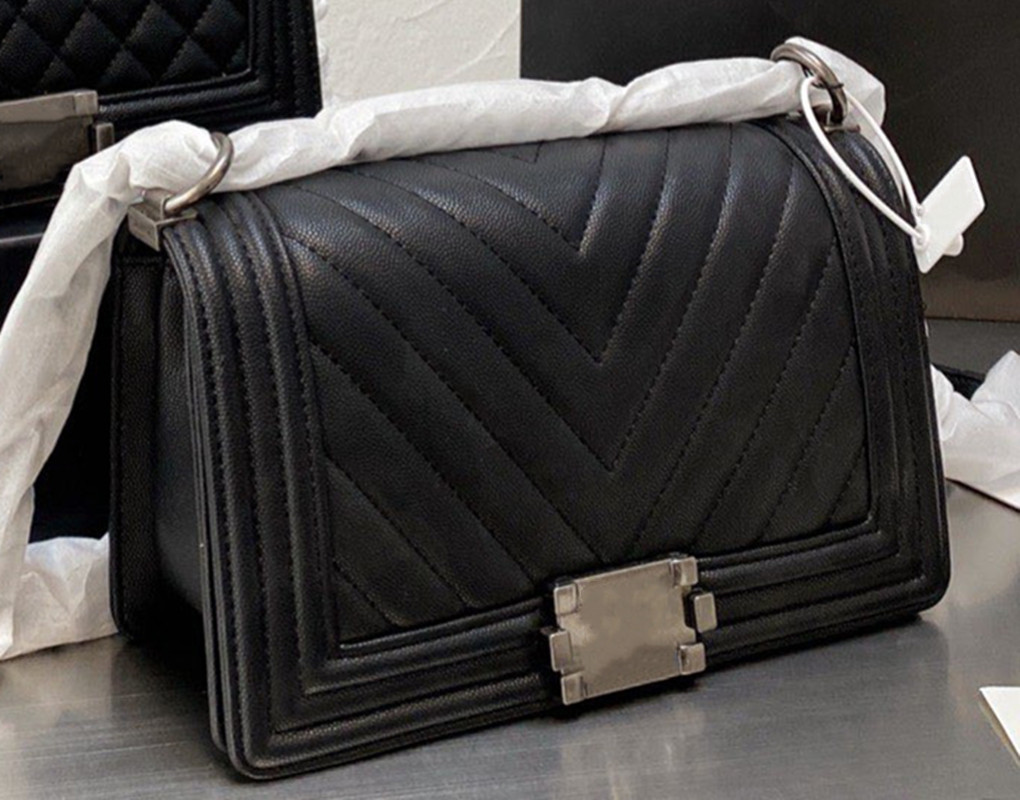 

Wholesale Classical Chevron Line Caviar Bags Quilted Flap Fashion Luxurys Designers Calfskin Cowhide Interwoven purse Chain Crossbody Shoulder bag wallet, Specification selection