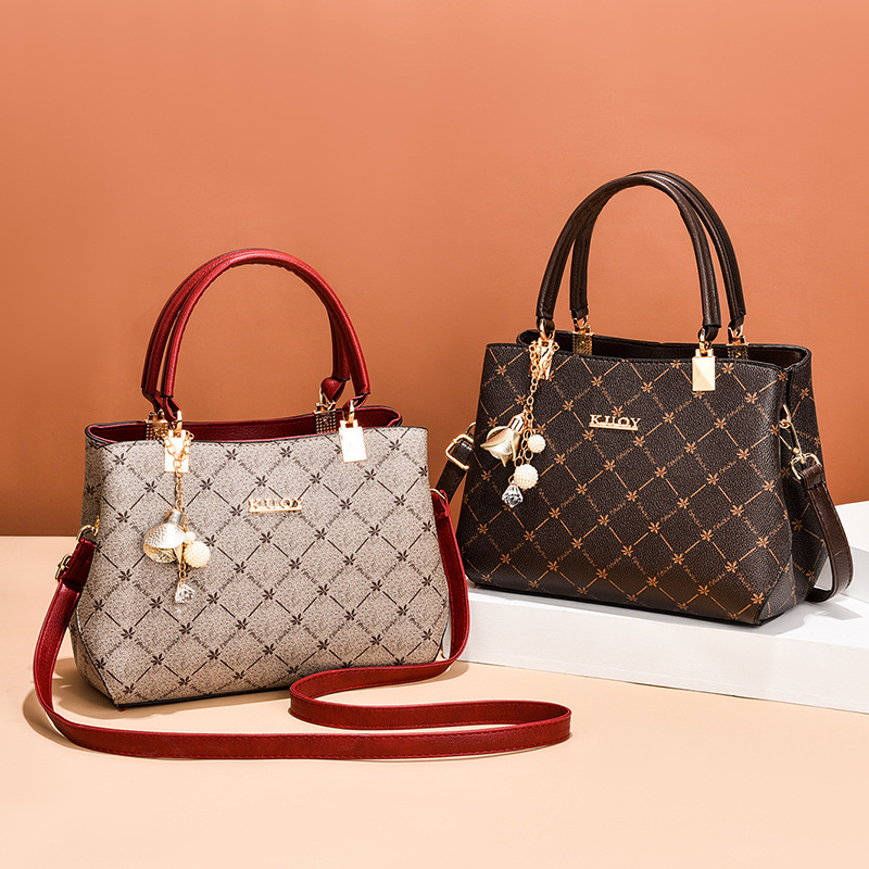 

Women Shopping Shoulder Bags Fashion casual Womens Bag Handbag Totes High-capacity High quality leather Oxford Large volume wholesale Coffee Beige 0352, Beige random selection