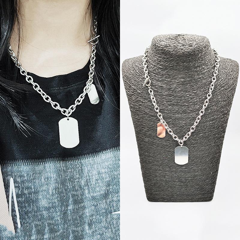 

Pendant Necklaces Simple Punk Titanium Steel Capital For Women And Men Boho Jewelry Fashion Alphabet Initial Necklace Friends Gift