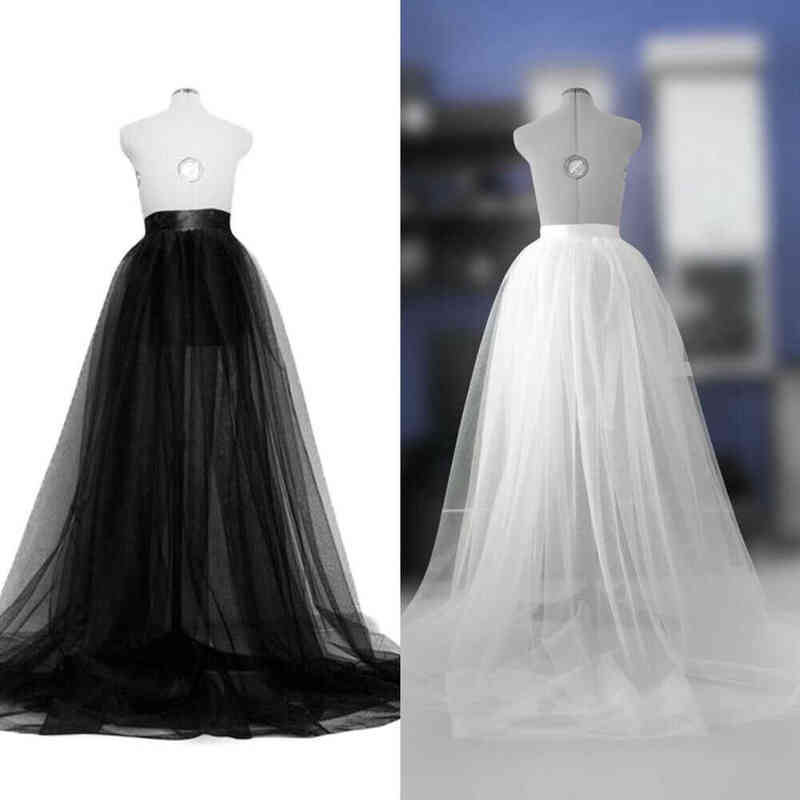 

Fashion Women A-line Sheer Tulle Tutu Long Skirt Wedding Party Prom Princess Bandage Mesh Maxi Skirts Black Blue Red White 220418