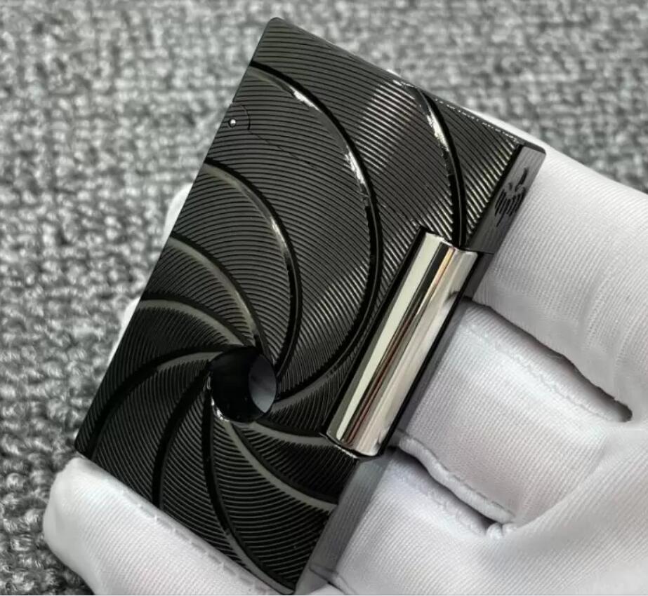 

ST lighter Bright Sound Gift with Adapter luxury men accessories gold color Pattern Lighters e125