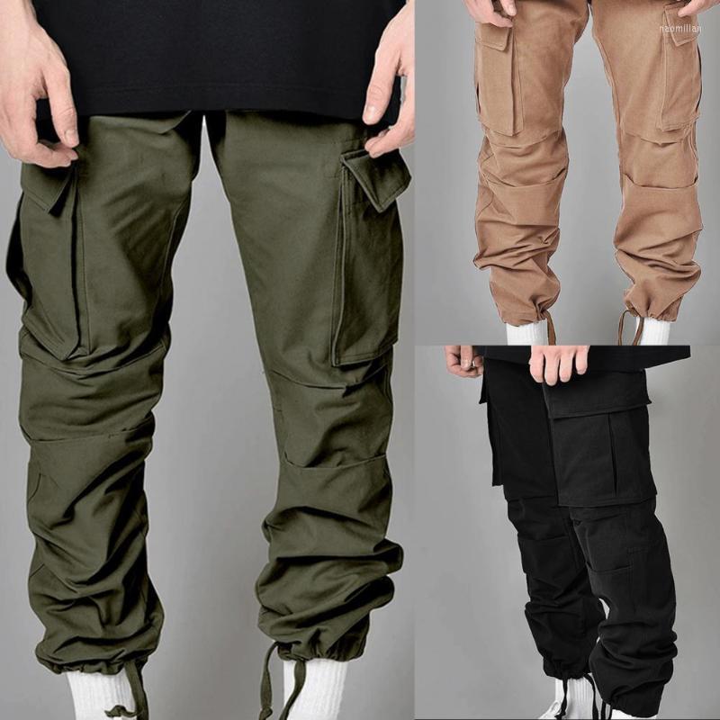 

Men's Pants Simple Men Overall Loose Bottoms Trousers Loose-fitting Cropped TrousersMen's Naom22, Light khaki m