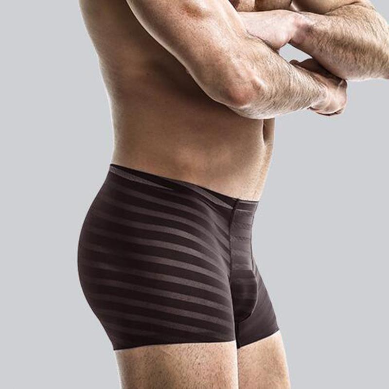 

Underpants Men 3 Piece Sexy Short Summer Thin Transparent Underpant Ice Silk Boxers Breathable Waist Pant Underwear Ballroom UnderwearUnderp, Black