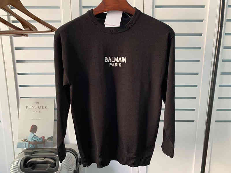 Women's Knits Tees balman cotton Pullover jacquard letter loose knit lovers' long sleeve PZU6