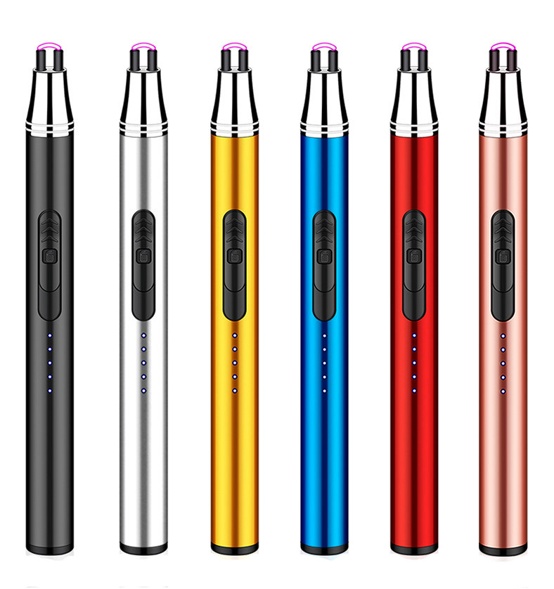 

Wholesale USB Charging Arc Lighter Plasma Electric Pulse Lighters Kitchen Tools Creative Gift