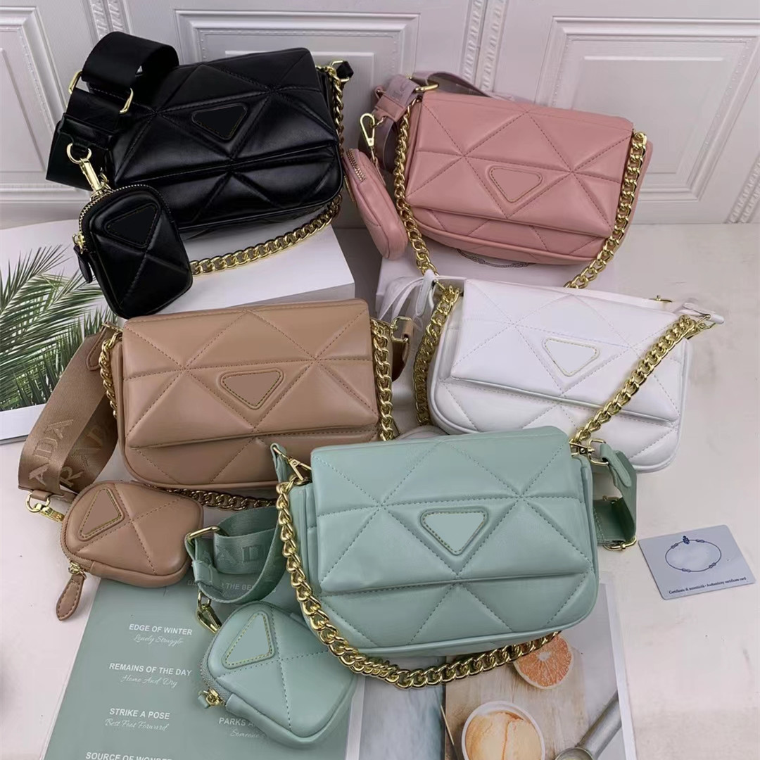 

Boomboomluxury TOP Designer handbags for women luxury shoulder bag lady Chest pack lady Composite Tote chains canvas purse messenger bags hobo 3 in 1 vintage, White