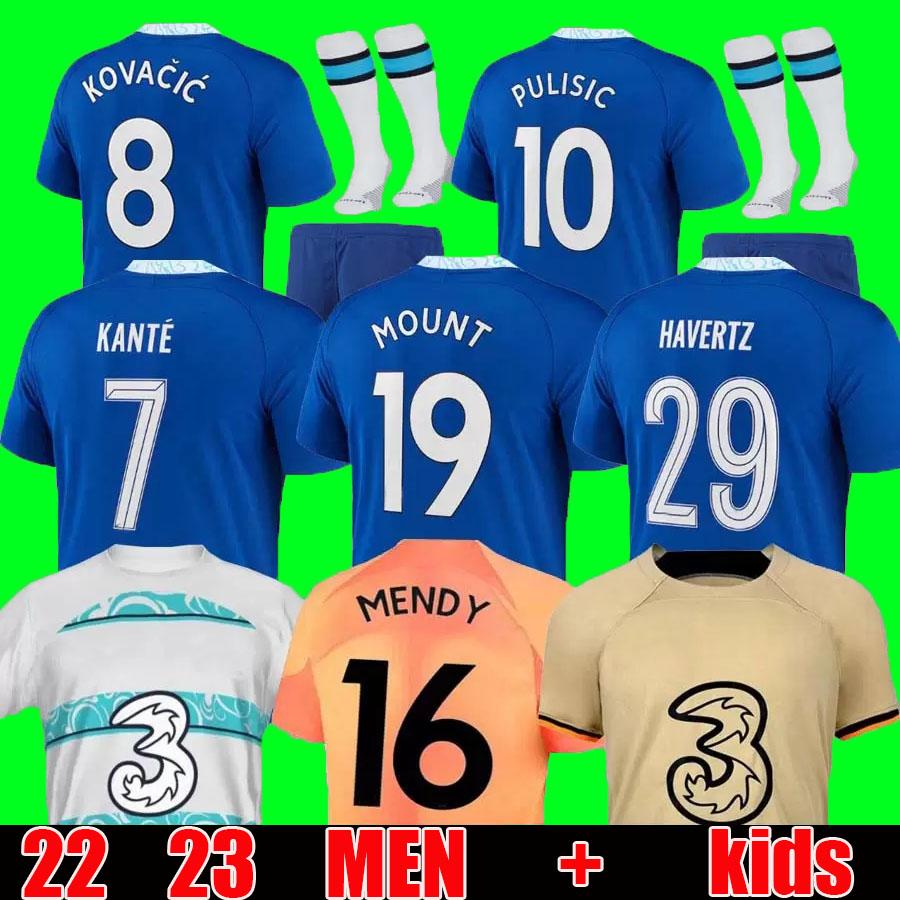 

22 23 CFC STERLING Soccer Jerseys PULISIC MOUNT HAVERTZ ZIYECH CHILWELLfootball shirt men kids women WERNER kits HUDSON ODOI KANTE, 22 23 gk aldult