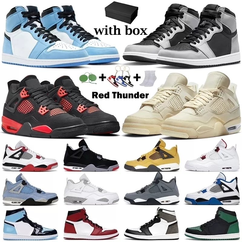 

2022 Men Women Basketball Shoes 4 4s Red Thunder Sail Black Cat White Oreo Tour Yellow 1s University Air Blue Hyper Royal Twist Chicago Pine, 14