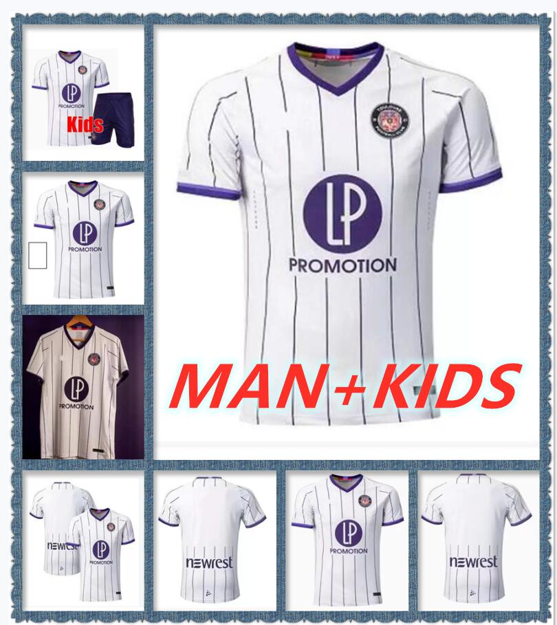 

Toulouse FC soccer jerseys 2022 2023 maillot de foot Home Away Rhys Healey Anriste Bayo Spierings Adli 22 23 football shirts uniforms Men kits Kids