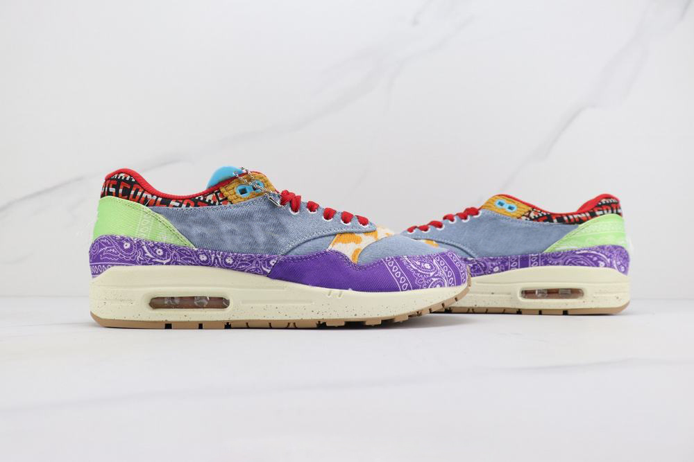 

With Box 2022 Concepts Paisley Running Shoes Men Women Oil Green Multi Color Sail Sports Sneaker