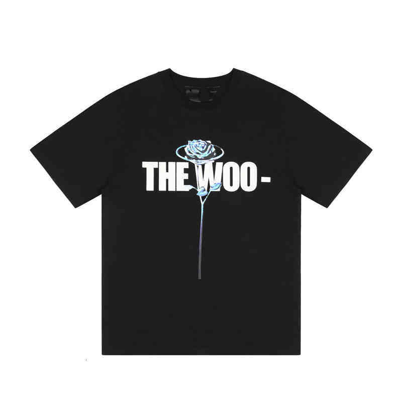 

Vlones fog x pop smoke co album the woo rose Short Sleeve Tee male, White