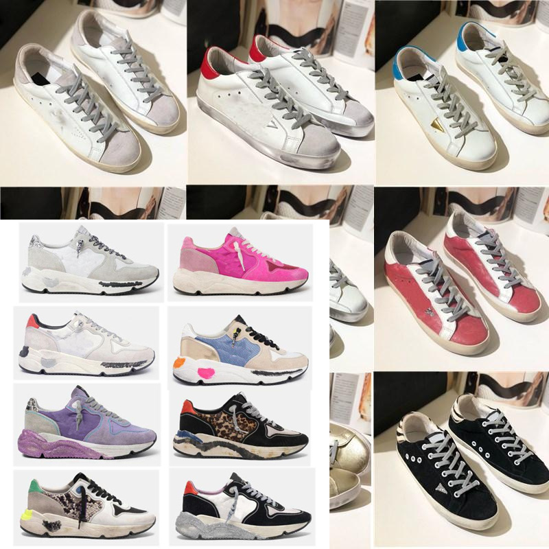 

2022 Designer Skate Shoes Super Star Men women Casual Shoes Italy Brand Do-Old Dirty Shoe Double Golden Vintage Outdoor Trainers Yellow Bottom Luxurys Sneakers