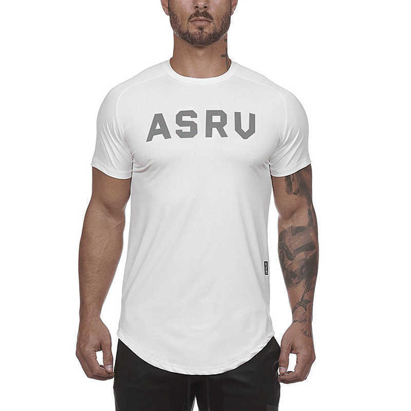 

6az5 22 Fashion Men's Asrv Quick Dry Short Sleeve t Shirt Sports Gym Running Casual Top Breathable Sportswear, White