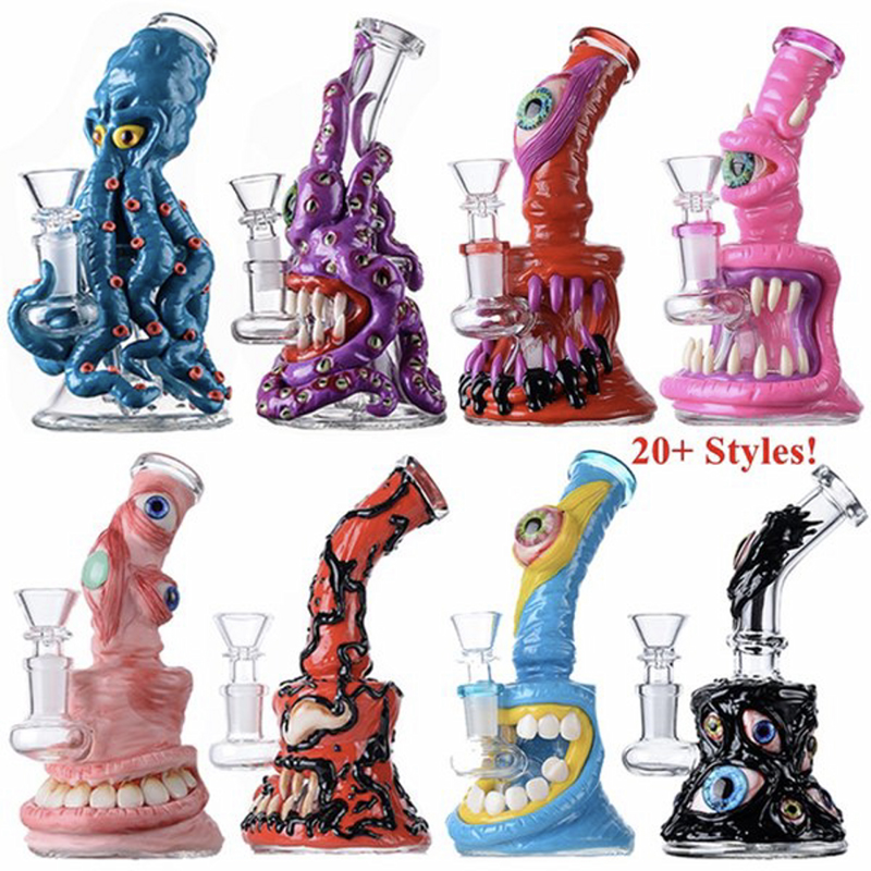 

Halloween Style Collection Pipe Intoxicating Glass Water Bong Octopus Oil Rig Beaker Bong