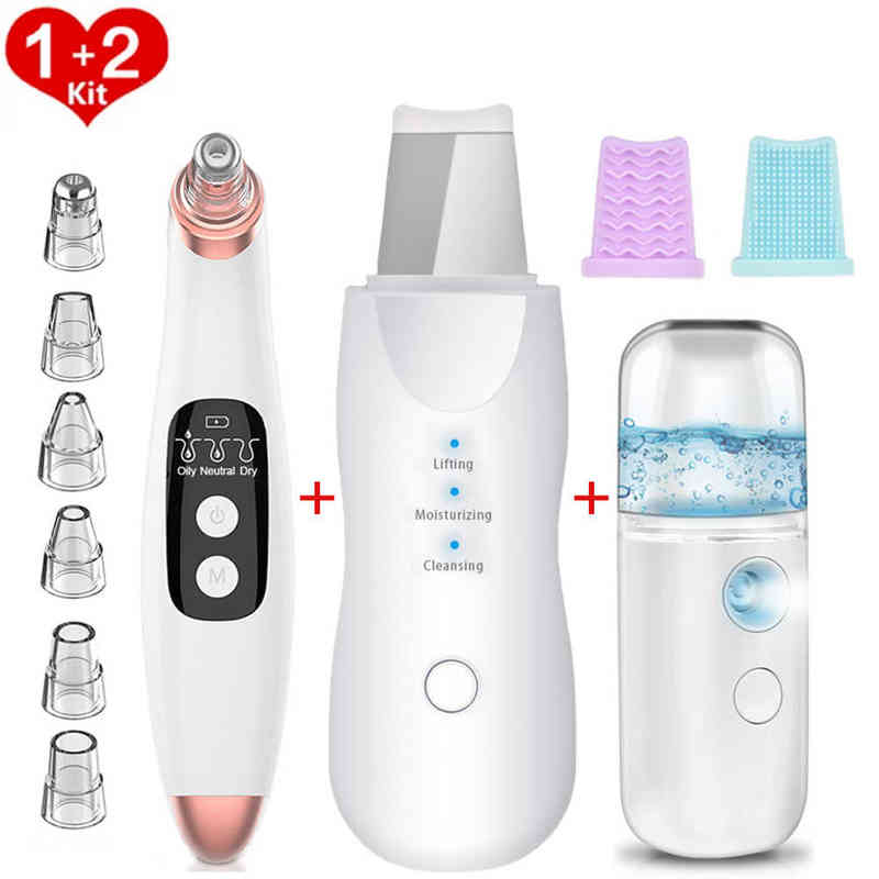 

Face Care Devices Blackhead Remover Vacuum Pore Cleaner Ance Pimple Removal Skin Scrubber Reduce Wrinkles Facial Lifting Nano Sprayer 0727