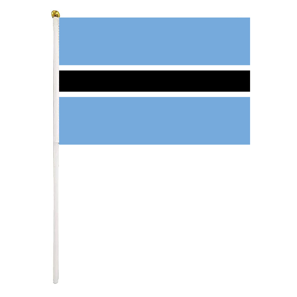 

Botswana Hand Waving Flag 14X21CM Premium Polyester Mini World Country Flag Banner With Plastic Flagpole