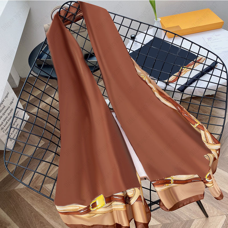 

Early autumn winter silk women scarvas scarf desige shawls brand l0g0 top quality satin with fashion girls gift