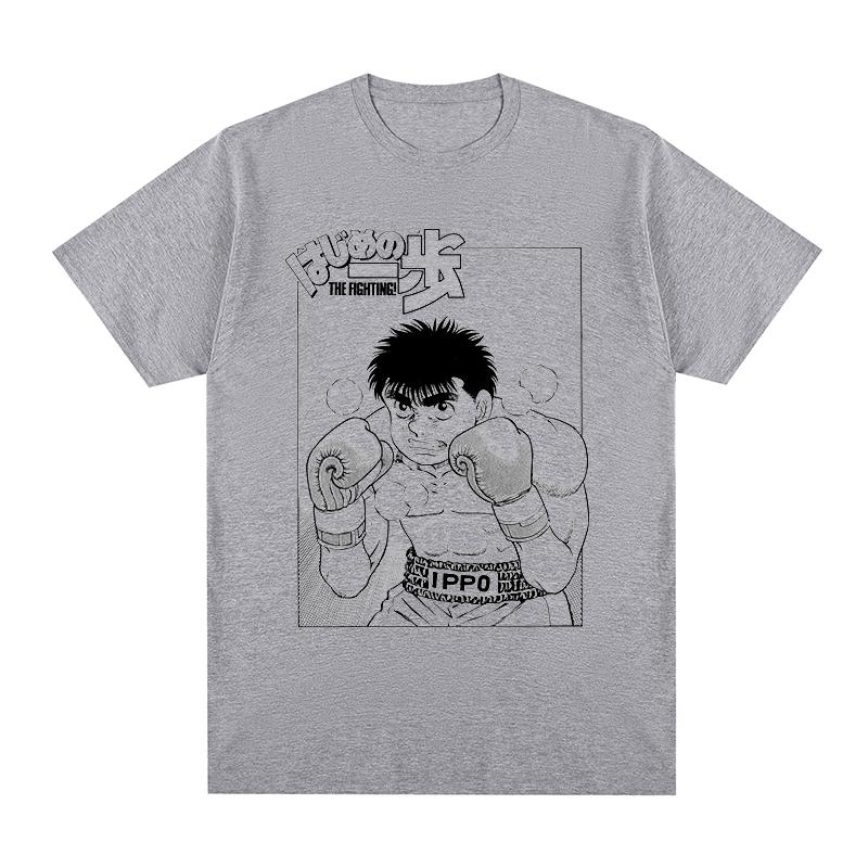 

Men' T-Shirts Hajime No Ippo T-shirt Vintage 90s Summer Fashion Cotton Men TEE TSHIRT Womens TopsMen, Gray