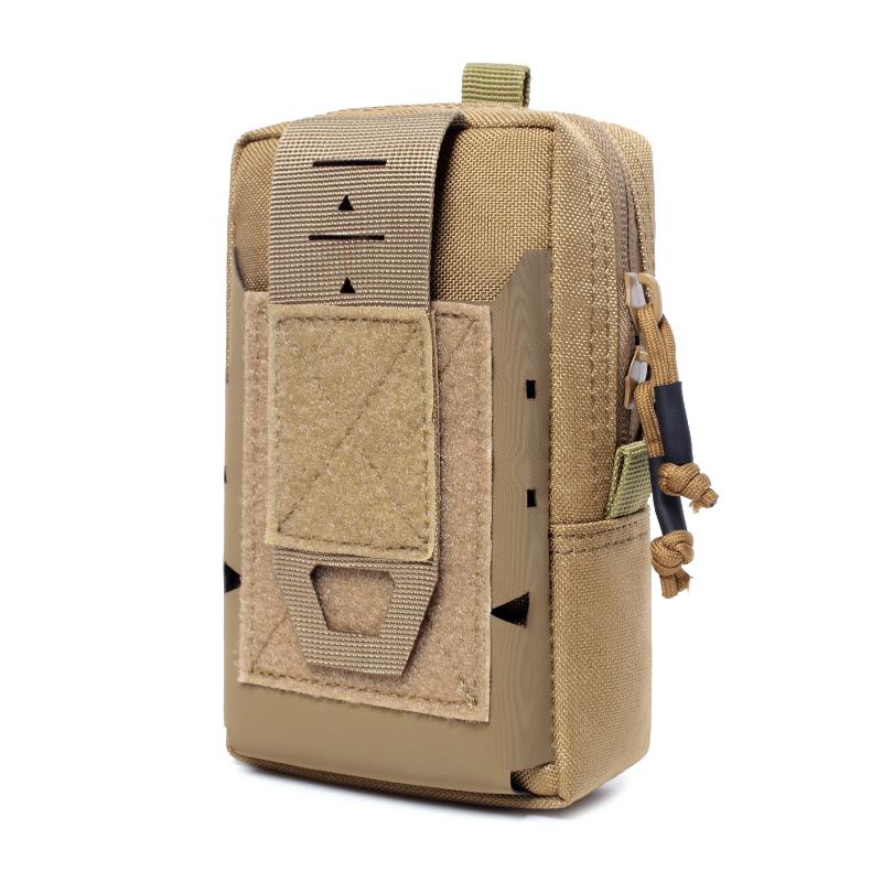 

Outdoor Bags Sport Tactical Molle Pouch Military Waist Bag Hiking Climbing Camping Belt Pack Running Travel Hunting Small Pocket, Cp