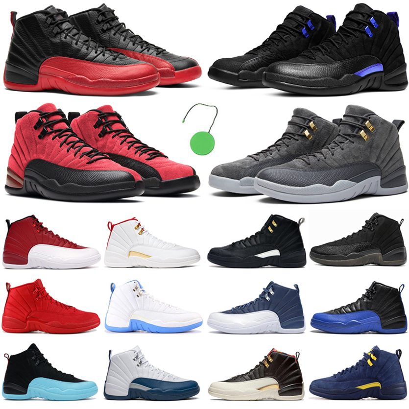 

TopQuality Jordns Retro Mens Basketball Shoes Sneakers 12 Dark Concord 12s Reverse Flu Game Royal Red Indigo Royalty Taxi the Master Playoff Men Women Outdoor, Gamma blue