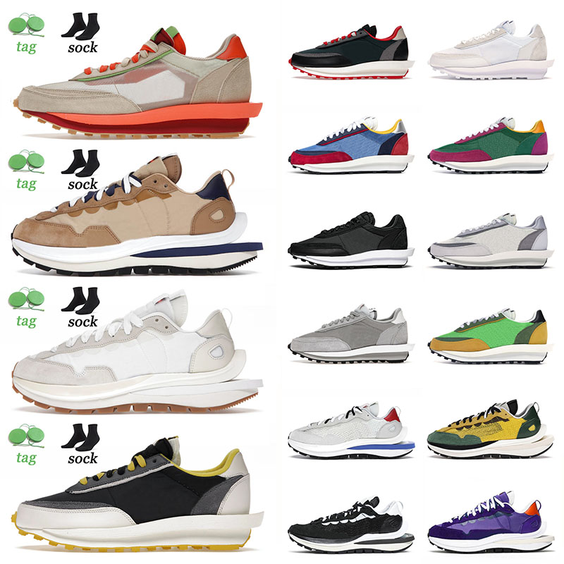 

2022 Arrival Sports Ldv Waffle Running Shoes Sesame Blue Void Sail Gum Black Bright Citron Men Women Blazer Vaporwaffle Tennis Trainers, C20 clot kiss of death net orange blaze