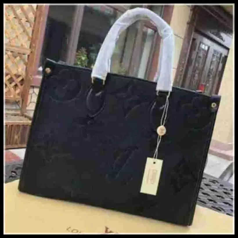 

Womens Shoulder Bags ONTHEGO Fashion Leather Totes Designers Handbags Bag Purse Flower Ladies Casual Tote Female HandBag Designer Handbags M88
