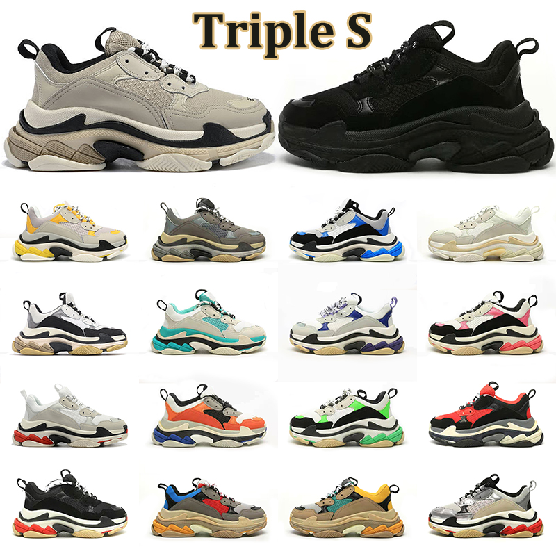 

Designer Triple S Sneakers Men Women Luxury Casual Shoes Black White Beige Teal Blue Bred Red Pink Mens Platform Shoe Outdoor Trainers Fashion Tennis