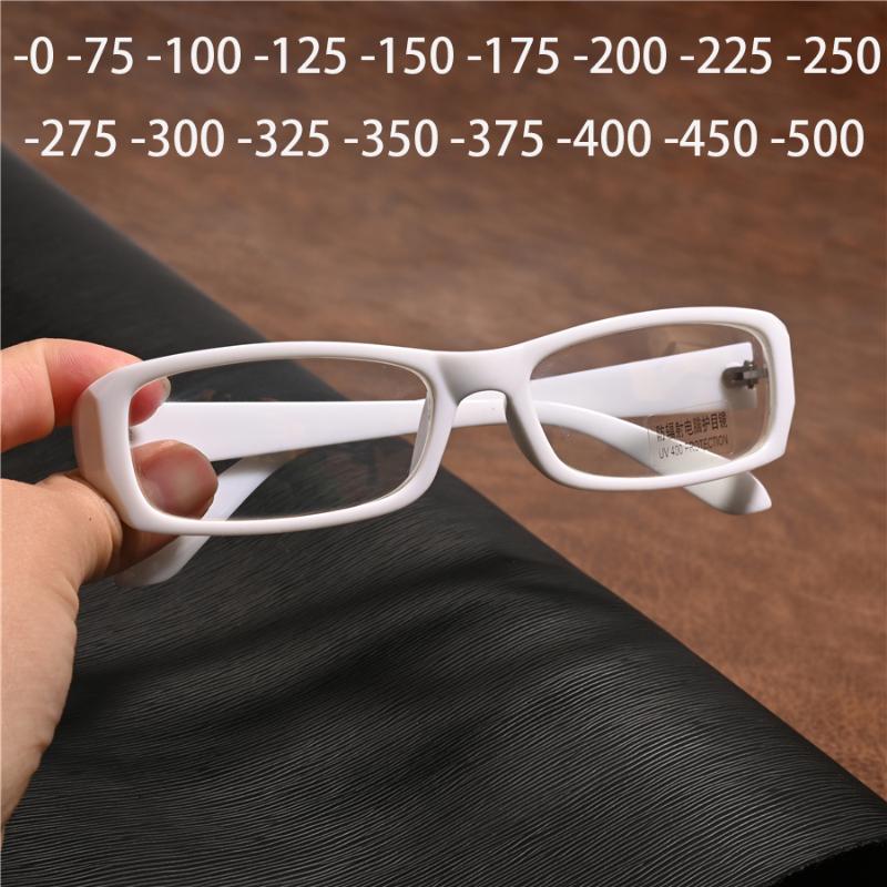 

Sunglasses White Myopia Glasses Men Women -100 -150 -125 -175 -200 -225 -250 -275 -400 Anti Blue Ray Eyeglasses Frame Male Narrow RectangleS