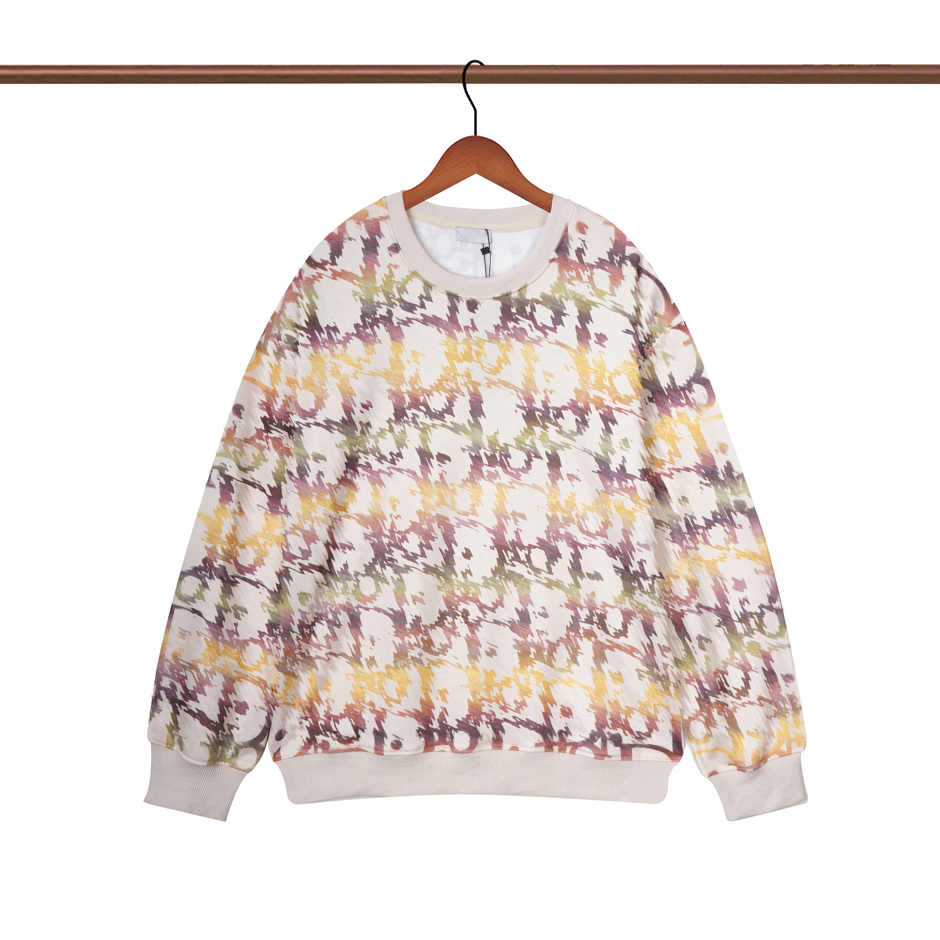 

Men's hoodies Oblique print sweater designer high quality upscale pullover Round neck D letter embroidery tech Fleece Men Hoodie set long sleeves Tops Plus Size M-3XL