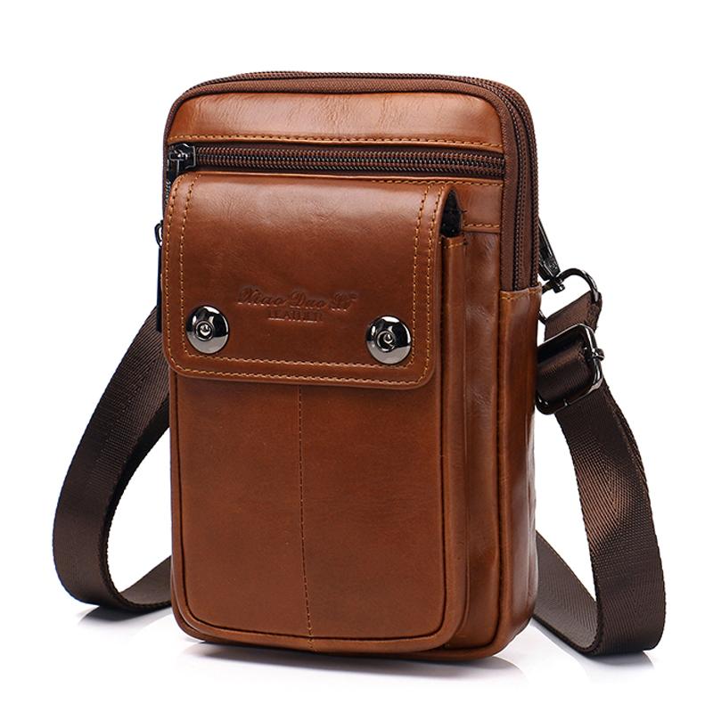 

Waist Bags Genuine Leather Shoulder Bag Fashion Men's Pack Phone Pouch Vintage Messenger Crossbody Male Fanny Belt 2022Waist, Sky blue