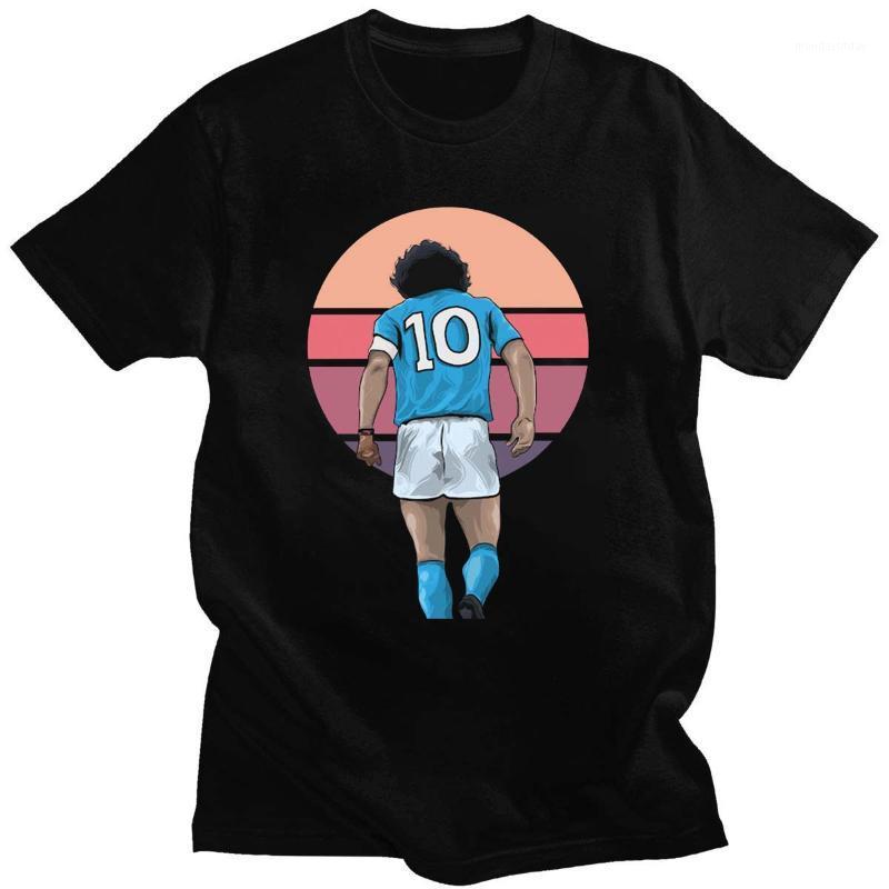 

Men's T-Shirts Color Size Summer Clothes T Shirt Diego Maradona Hand Of God Argentina Footballer Napoli Top T-Shirt Cotton TEES TOPS, Black