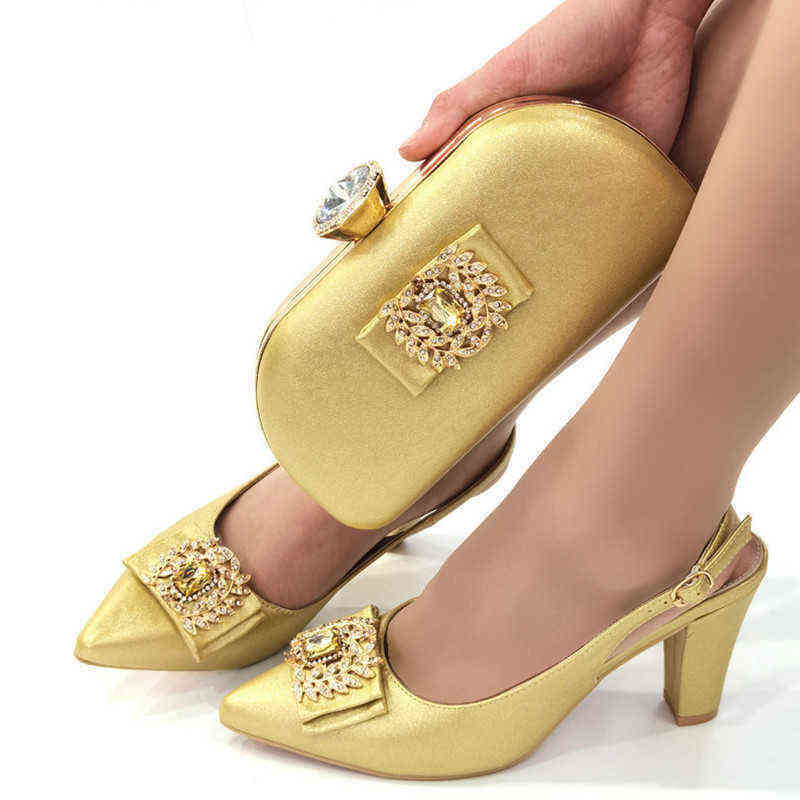 

Fashion Dress Shoes Doershow Best Selling Gold And Bags To Match Set Italy Party Pumps Italian Matching Shoe Bag For Party 220512, Blue
