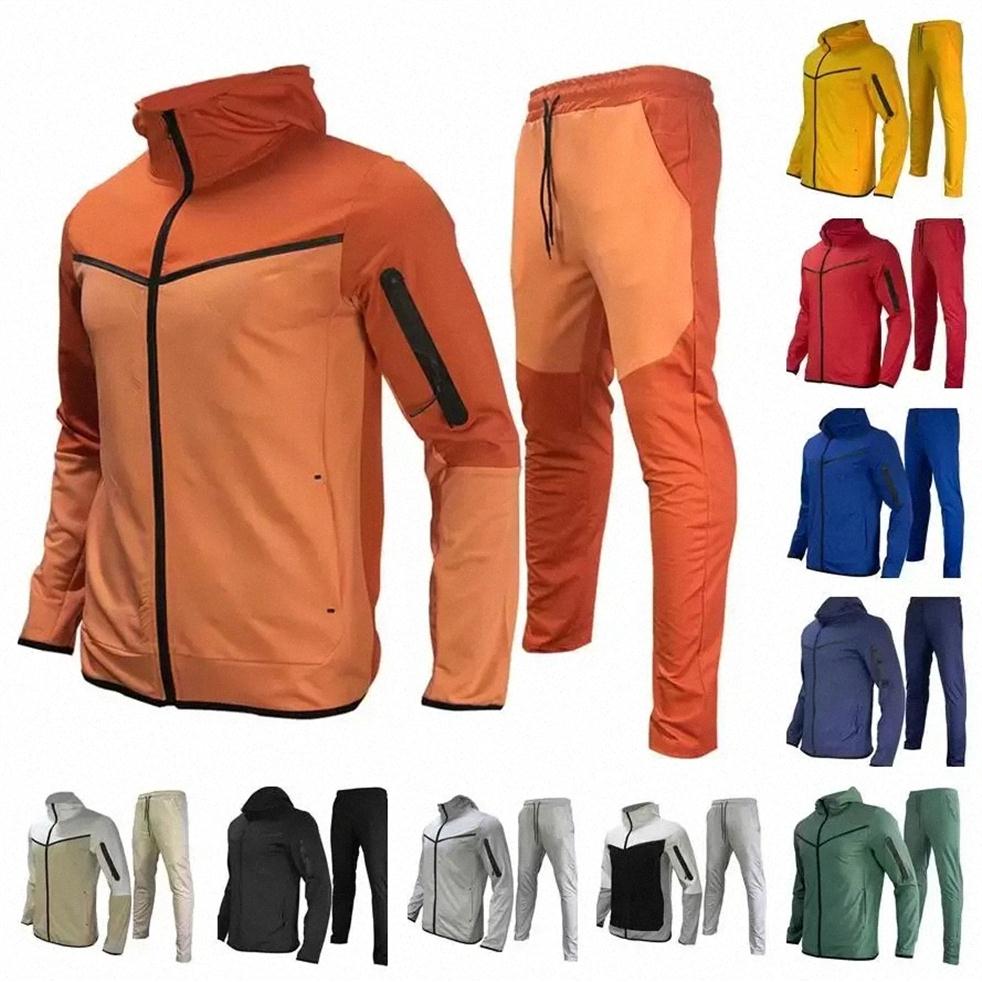 Designer Thin Men Womens Tech Fleece Tracksuit Pant Mens Sports Sportswear Long Sleeve Jacket Hoodies Pants Jogger Straight Cut Ho291N
