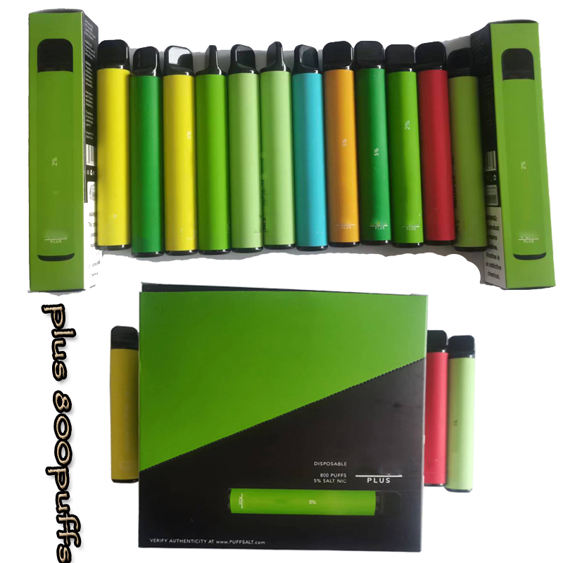 

Puff Bar Plus cigarette Disposable Vapes Device Pod Kit 800 PuffS 3.2ml Cartridges Pen Vape Cart Packaging E Cigarette Bang flex